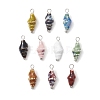Vintage Style Glazed Porcelain Conch Shell Pendants PALLOY-JF03898-1