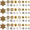 320Pcs 16 Styles Tibetan Style Alloy 4-Petal Bead Caps TIBE-PA0001-22-7