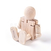Unfinished Blank Wooden Robot Toys AJEW-WH0109-84-2
