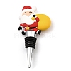 Christmas Theme Aluminium Alloy & PVC Wine Bottle Stoppers FIND-Q091-01F-1