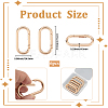 6Pcs Alloy Spring Gate Rings FIND-SP0001-24KCG-2