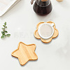 2Pcs 2 Styles Bamboo Saucer for Succulent Planter Pots AJEW-GF0011-43-4