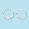 201 Stainless Steel Huggie Hoop Earring Findings STAS-P283-01P-S-1