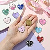 5 Sets 5 Colors Alloy Enamel Split Pendant ENAM-YW0001-98B-4