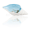 Gorgecraft 1Pc Conch Shape Porcelain Jewelry Plate AJEW-GF0008-53-1