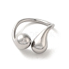 316 Stainless Steel Cuff Ring RJEW-C066-01P-2