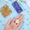 120Pcs Grade AA Brass Ice Pick Pinch Bails for Pendant Making KK-SC0005-20G-3