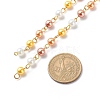 Handmade Glass Pearl Round Beaded Chains AJEW-SZ0002-40E-3