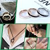 12Pcs Stainless Steel Grooved Finger Ring Settings STAS-UN0038-94D-7