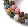 Synthetic Lava Rock Dyed Beads Strands G-H311-08D-10-3