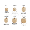 Faceted Unfinished Wood Beads WOOD-CJ0001-07-2