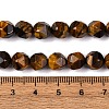 Faceted Natural Tiger Eye Beads Strands G-K066-01-8mm-4