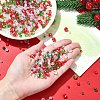 150G Christmas Themed Glass Beads GLAA-YWC0004-05-6