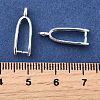 Rack Plating Brass Ice Pick Pinch Bails KK-Z030-05F-S-3