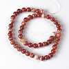 Natural Red Stripe Agate Beads Strands G-F425-32-8mm-2
