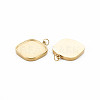Ion Plating(IP) 304 Stainless Steel Pendant Enamel Settings STAS-N097-129LG-2