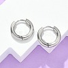Tarnish Resistant 304 Stainless Steel Huggie Hoop Earrings EJEW-F111-16mm-P-1
