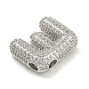 Platinum Plated Brass Micro Pave Cubic Zirconia Pendants KK-L073-001P-E-2