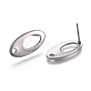 Tarnish Resistant 304 Stainless Steel Stud Earring Findings STAS-E482-01P-1