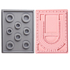 2Pcs 2 Styles Flocking Plastic Bead Design Boards for Necklace Design TOOL-YW0001-87-1
