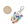 Natural Citrine & Red Jasper & Lapis Lazuli & Amethyst & Synthetic Turquoise & Red Aventurine & Green Aventurine Chips & Shell Pearl Pendant Decorations HJEW-JM02965-3