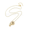 Brass Micro Pave Cubic Zirconia Letter Pendant Necklaces KK-Z069-01G-P-2