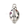 Brass Micro Pave Colorful Cubic Zirconia Links KK-D356-18P-1