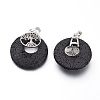 Natural Lava Rock Pendants G-I286-A-3