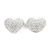 Heart Shaped Polymer Clay Rhinestone Beads CLAY-NH0002-02B-1