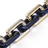 Handmade CCB Plastic Boston Link Chains AJEW-JB00683-02-1