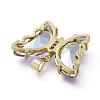Brass Micro Pave Clear Cubic Zirconia Pendants ZIRC-P079-A01-11-2