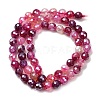 Electroplated Natural Agate Beads Strands G-B191-A07-6mm-06-4