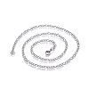 304 Stainless Steel Figaro Chain Necklaces STAS-L221-28P-2