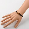 Valentines Gift Ideas for Her Faux Suede Cord Alloy Infinity Link Bracelets X-BJEW-JB01260-2