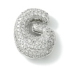 Rack Plating Brass Cubic Zirconia Pendants KK-S378-02P-G-1