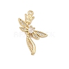 Brass Micro Pave Clear Cubic Zirconia Pendants CU-CBA3D76-04G-1