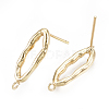 Brass Stud Earring Findings KK-S348-105-2