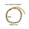 European Style 304 Stainless Steel Rope Chain Bracelet for Women LS-HM2215-6-1