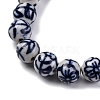 Handmade Blue and White Porcelain Beads Strands PORC-I027-03E-3