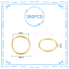 300Pcs 304 Stainless Steel Open Jump Rings STAS-UN0058-56G-04-3
