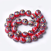 Printed & Spray Painted Glass Beads GLAA-S047-03C-04-2