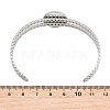 304 Stainless Steel Blank Cuff Bangle Bases with Flat Round Tray SA-CBA82C8-05B-P-3