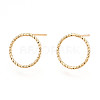 Brass Stud Earrings X-EJEW-N018-006-NF-1
