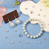 54Pcs 9 Style Brass Bead Caps KK-TA0003-41-7