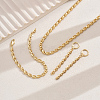 Brass Chain Bracelets & Earrings & Necklaces Sets for Everyday Women's Fashion Accessories FY4215-1