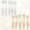 2 Sets 2 Colors Halloween Gothic Cone Iron Hollow Finger Protector BJEW-CN0001-16B-6