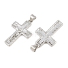 Easter Brass Micro Pave Clear Cubic Zirconia Pendants CU-CBADC6C-09P-02-2
