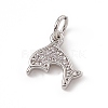 Brass Micro Pave Cubic Zirconia Charms X-ZIRC-F132-47P-1