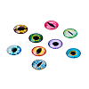 Eye Printed Glass Cabochons GGLA-BT0001-01-16