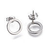 Tarnish Resistant Round Ring 304 Stainless Steel Jewelry Sets SJEW-M097-22P-6